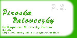 piroska maloveczky business card
